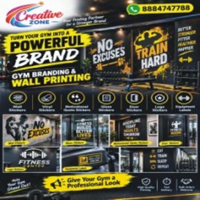 Printing Services for Gym | Gym Logo | Shaker Protein Bottle  Printing | 674